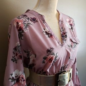 🌸 Lavender floral print shirtdress 🌸